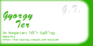 gyorgy ter business card